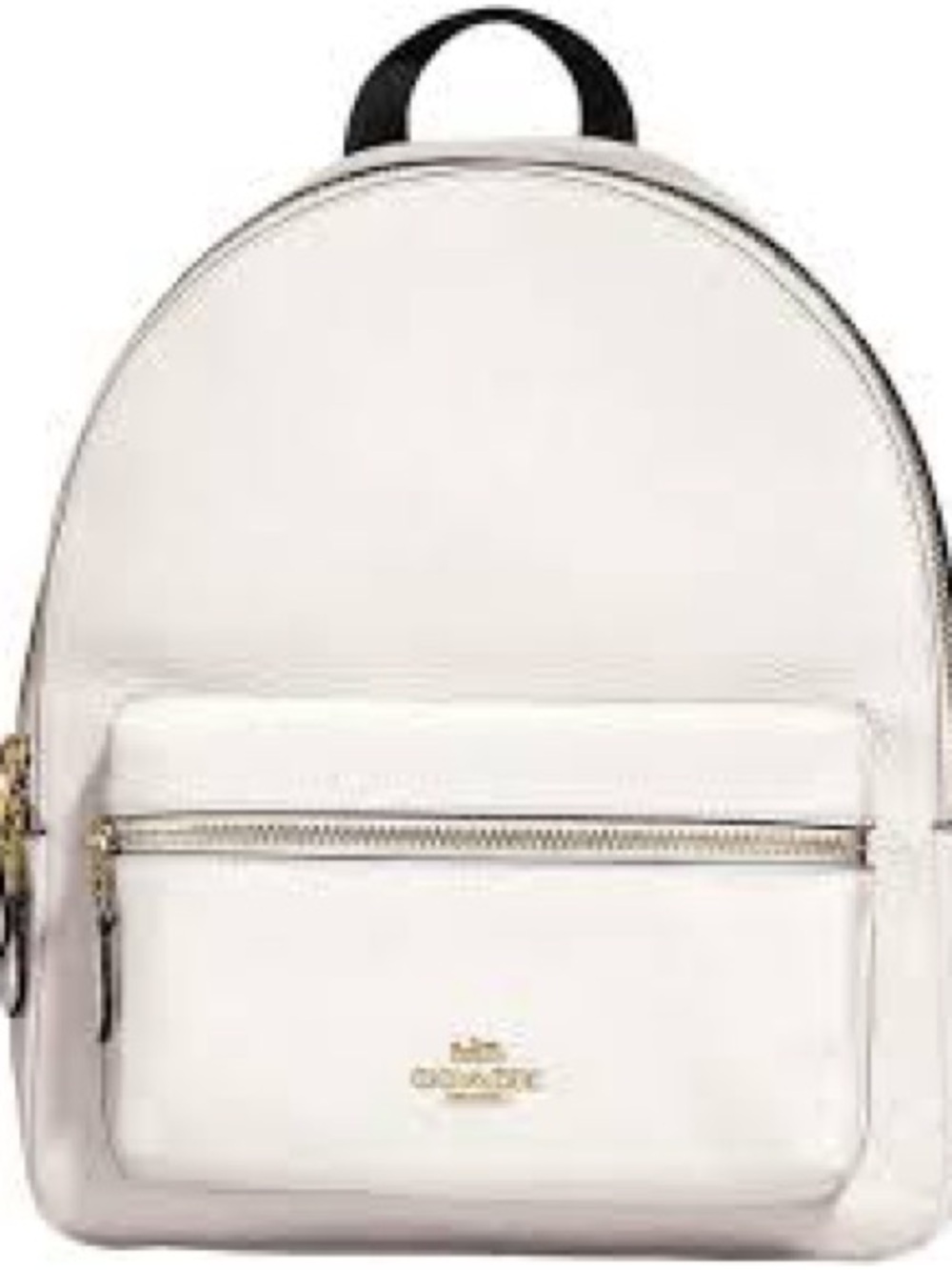 Coach mini Charlie backpack‎ cream pebbled leather